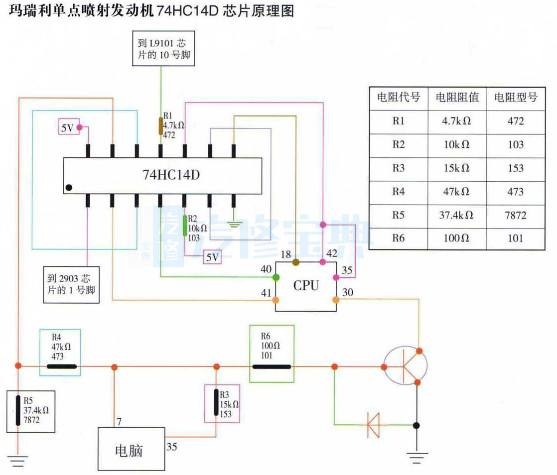 马瑞利单点发动机74HC14D芯片原理图.jpg